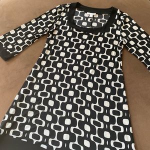 Dressbarn - black/cream geo print dress
